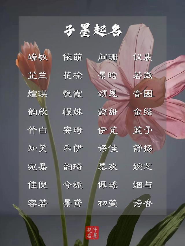 疏影橫斜水清淺，風(fēng)花雪月下的女孩名字