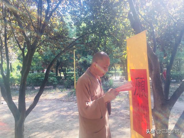 鄭飛院內(nèi)龍鳳和美之處，儷睿人“愿”字書幡隨風(fēng)飄揚(yáng)，金光耀眼