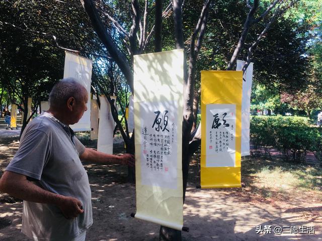 鄭飛院內(nèi)龍鳳和美之處，儷睿人“愿”字書幡隨風(fēng)飄揚(yáng)，金光耀眼