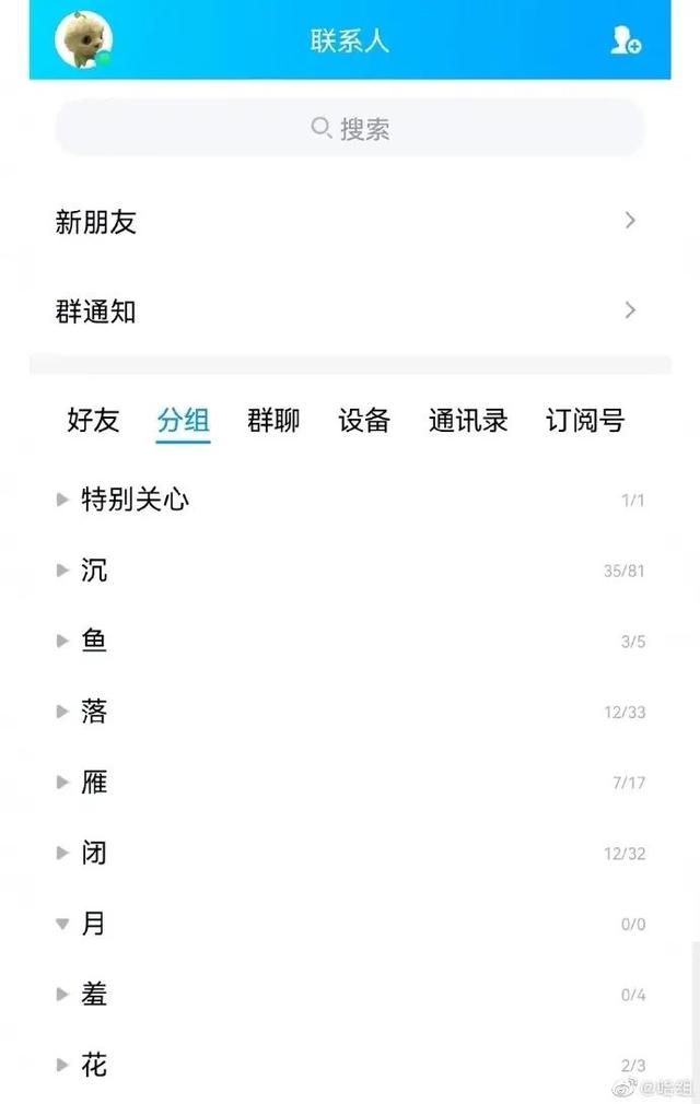 想起了自己曾經(jīng)的QQ分組已經(jīng)開始尷尬了
