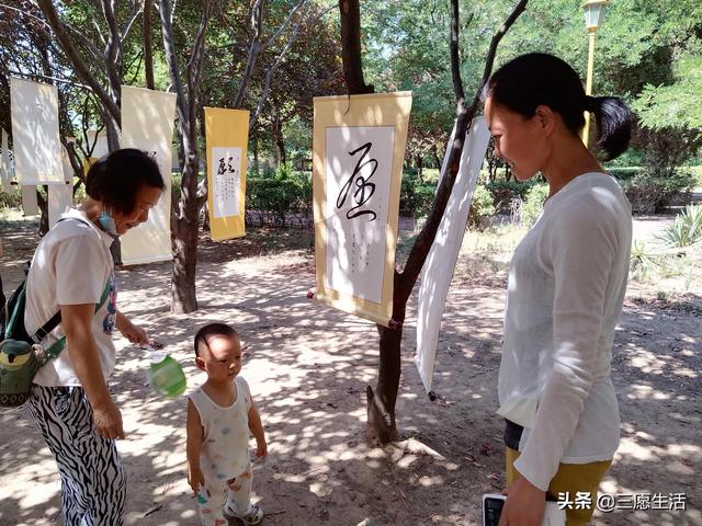鄭飛院內(nèi)龍鳳和美之處，儷睿人“愿”字書幡隨風(fēng)飄揚(yáng)，金光耀眼
